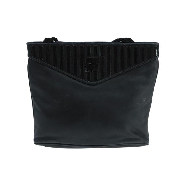 FENDI Shoulder Bag Leather Black - Picture 2 of 12